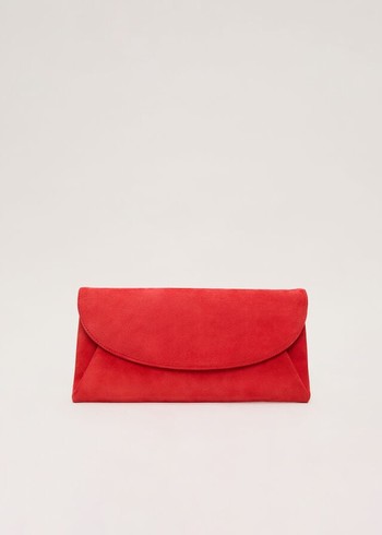 Phase Eight Red Suede Bags Red Australia | VS1946253